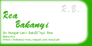 rea bakanyi business card